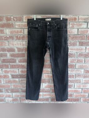 Madewell Straight Jeans Men’s 34 x 32 Black Wash Grunge Classic